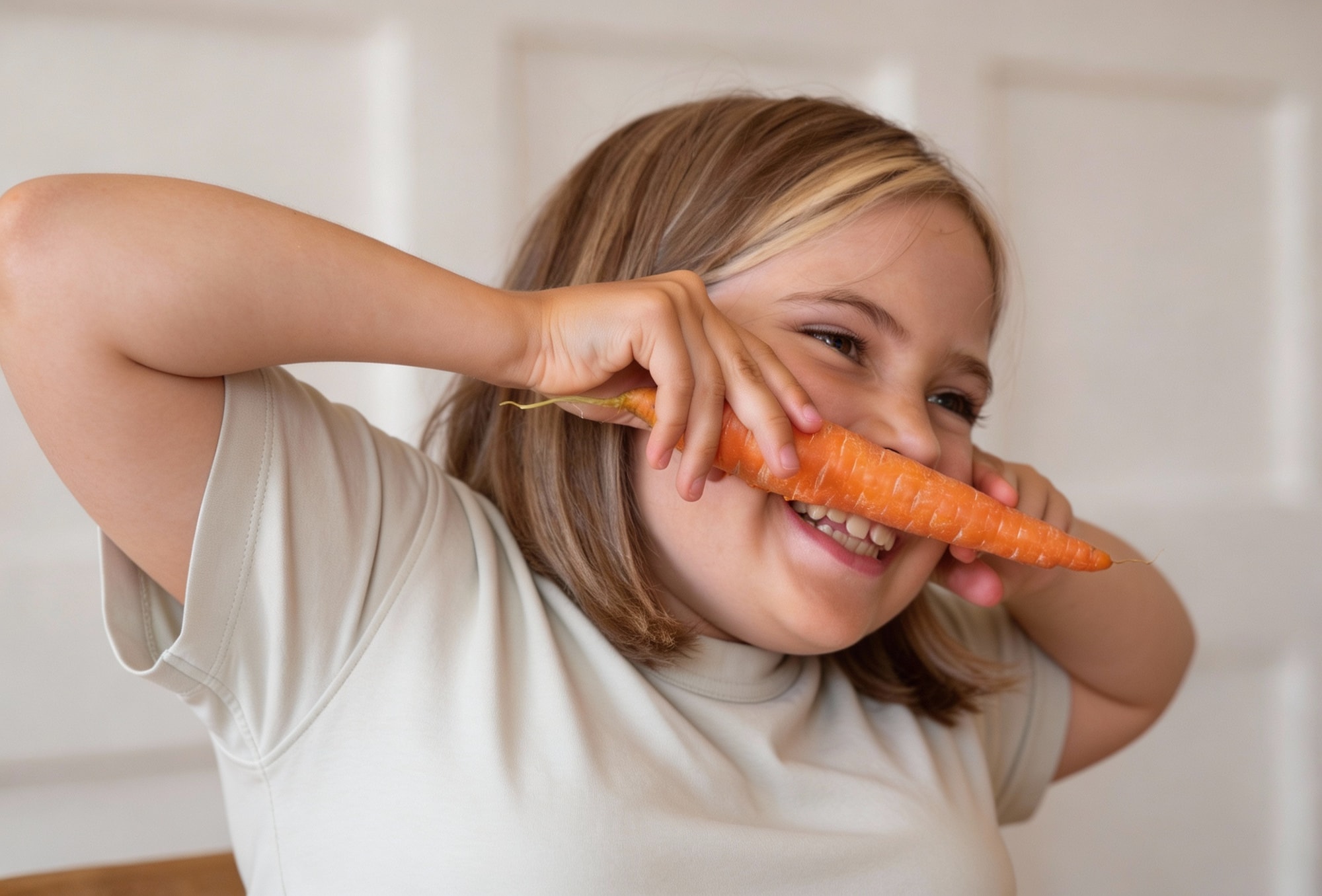 Girl with carrot